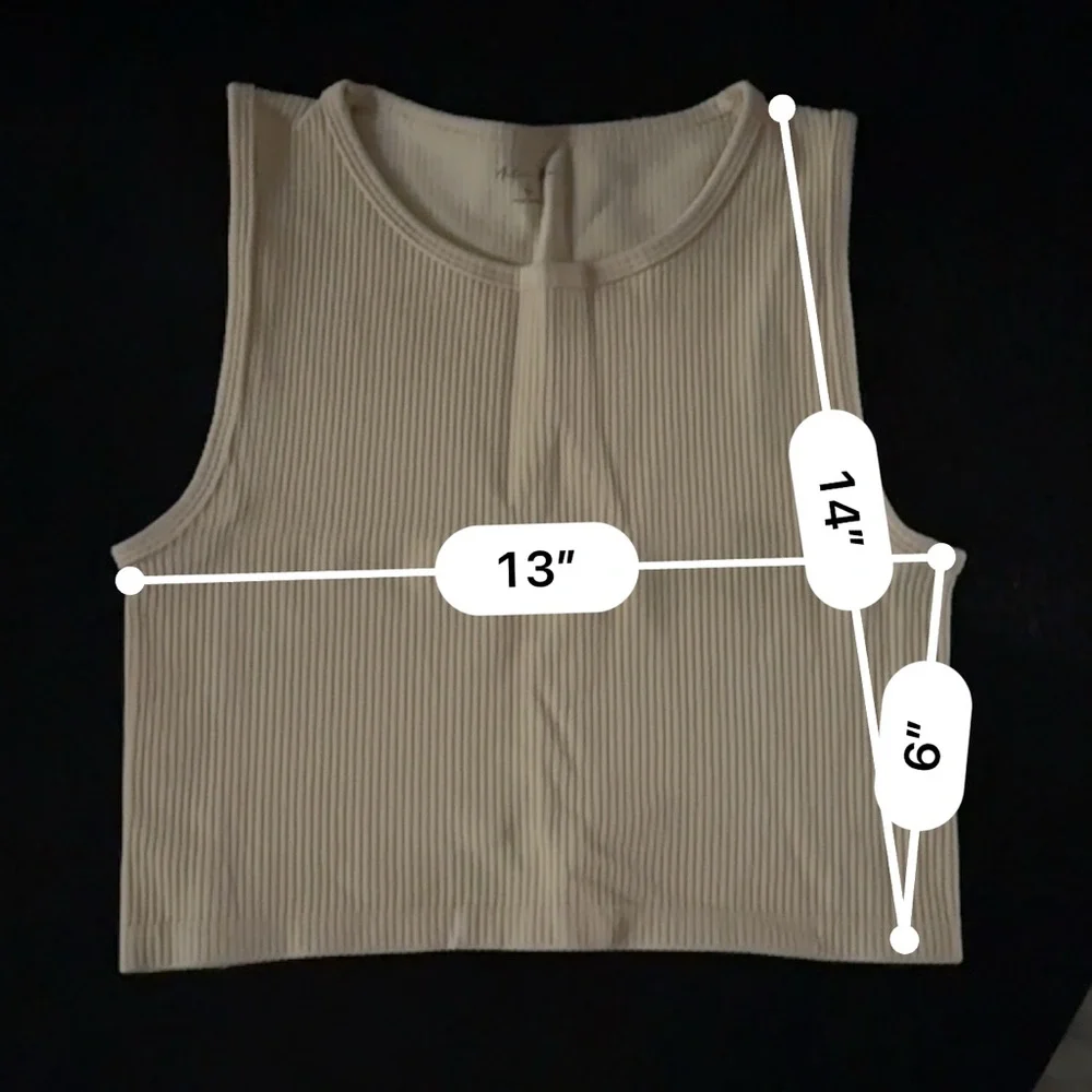 light cream crop tank top